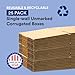 BOX USA 4x4x48 Tall Corrugated Boxes, Tall, 4L x 4W x 48H, Pack of 25 | Shipping, Packaging, Moving, Storage Box for Home or Business, Strong Wholesale Bulk Boxes