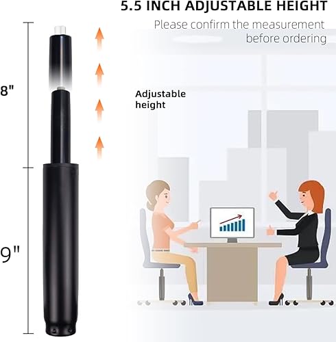 Miniatura 2 de PROFECTUS Silla de oficina de repuesto de cilindro de elevación de gas con herramientas de extracción, cilindro de elevación de gas resistente de