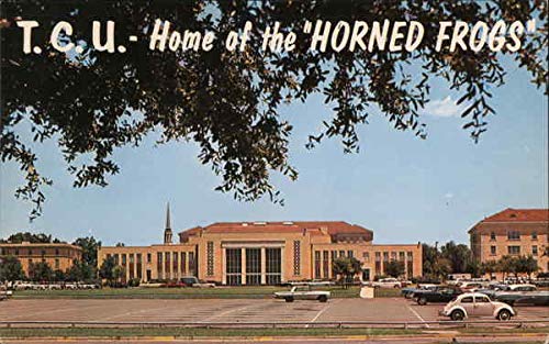 T.C.U. - Home of the Horned Frogs Fort Worth, Texas TX Original Vintage Postcard