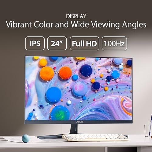VU249CFE-B Monitor Eye Care da 24” pollici (23,8) Full HD (1920 x 1080) IPS 100 Hz, 1 ms, Adaptative-Sync, USB Type-C 15W Power Delivery, Ecosostenibile, DisplayWidget Center, Eye Care Plus, Blu - Monitor - Immagine 2