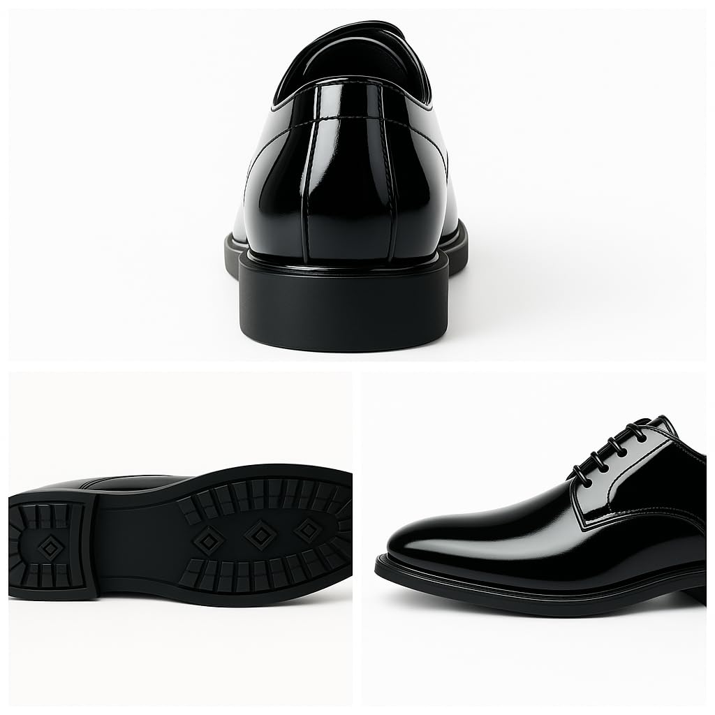 Sapato social masculino de smoking, clássico, formal, Oxford, couro sintético, envernizado, cadarço para negócios, casamento, terno preto em promoção! Veja a oferta e mais achadinhos de Sapatos 4 Hoje é o melhor dia para comprar Sapato social masculino de smoking, clássico, formal, Oxford, couro sintético, envernizado, cadarço para negócios, casamento, terno preto com aquele preço maroto! Promoção! Aproveite a oferta! 4