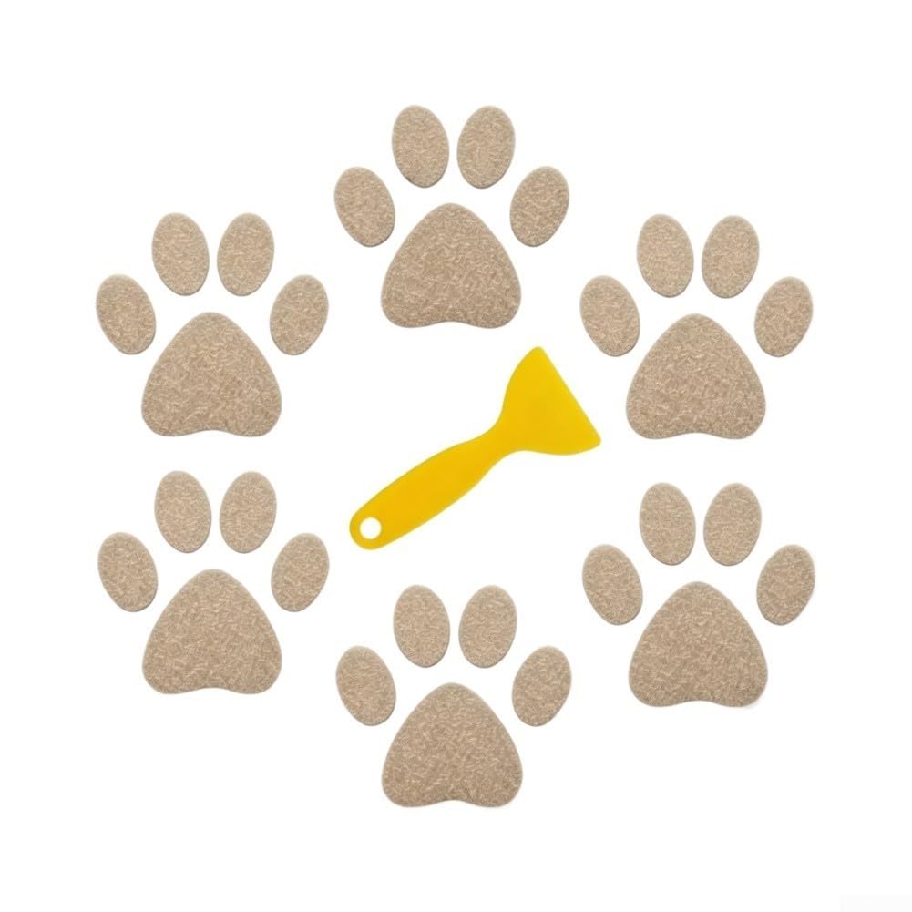 Pegatinas Antideslizantes para ducha Huella para perro 20 para uds Adhesivos Seguridad Bañeras Suelo Gris Negro 9,4 cm Protección Familiar(grey)