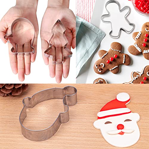 20 Pieces Christmas Cookie Cutters For Xmas/Holiday/Wonderland Party Supplies/Favors - Including Glove, Gingerbread, Angel, Candy Cane, Etc #TOP5
