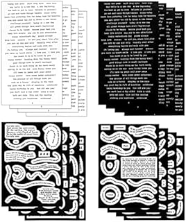 16 Sheets Small Talk Stickers, Vintage Scrapbook Stickers Inspirational Nice Words Stickers Phrase Quote Stickers for Journaling Scrapbook Stickers Black and White Word Sticker