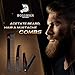 Bossman Acetate Beard, Mustache, & Hair Comb Set of 3 - Combs for Men with Minimalistic Magnetic Box (7.5-Inch, 5-Inch, 3.5-Inch) - Features Rounded Teeth, Double-Sided Teeth, and Foldable Design