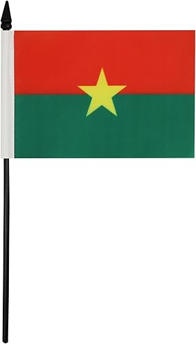 Miniatura 13 de Bandera de mesa Sierra Leona de 5 x 8 pulgadas, bandera de escritorio de Sierra Leona, 8.3 x 5.5 in, barra y base de plástico negro AZ FLAG