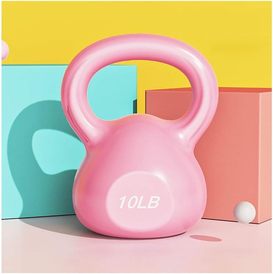 Kettlebells AGYH Pink, Ladies Torso Training Strength Training Muscle Training, Squat Weight Barbell in Home Gym, 5lb/2.3kg, 10lb/4.5kg (Size : 10lb/4.5kg)