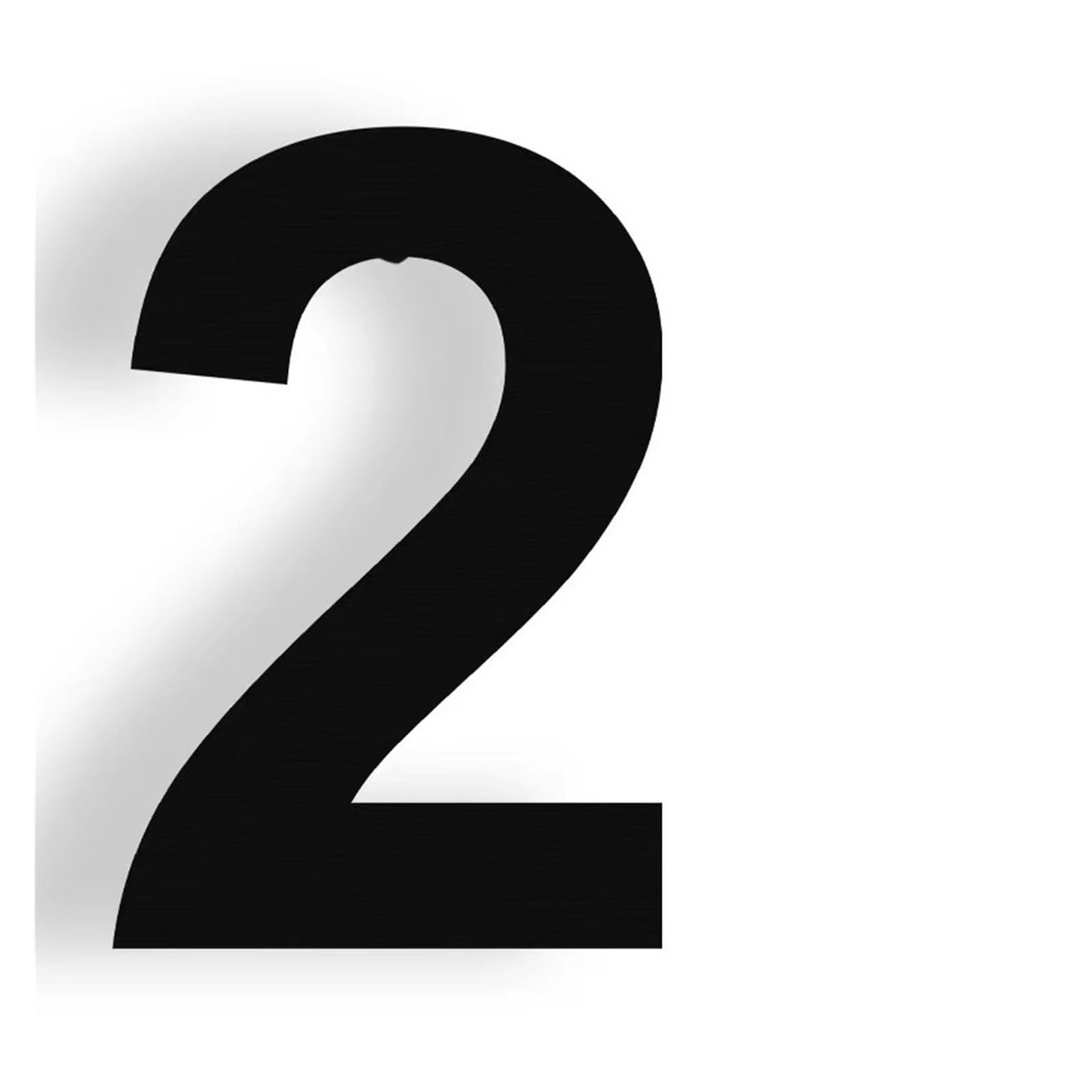 HKYBCF House Number Plate 15/20/25/30cm Metal Floating House Numbers Screw Install Doorplate Address Sign Plate Outdoor Street Door Plaque Number For Home (Color : No.2, Size : 20cm)