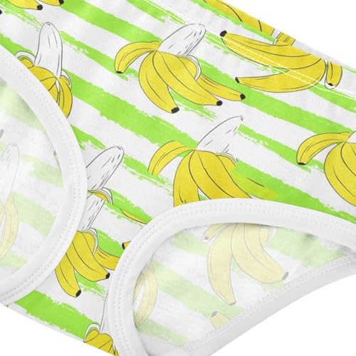 Joisal Yellow Bananas White Lime Green Cute Panties Girl Toddler Underwear Floral Cotton Aesthetic Briefs Kids Undies 2t4