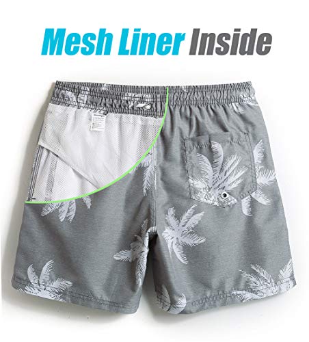 Image of maamgic Mens Slim Fit Swim Shorts Swim Trunks 7 inch Quick Dry Mens Bathing Suits with Mesh Lining