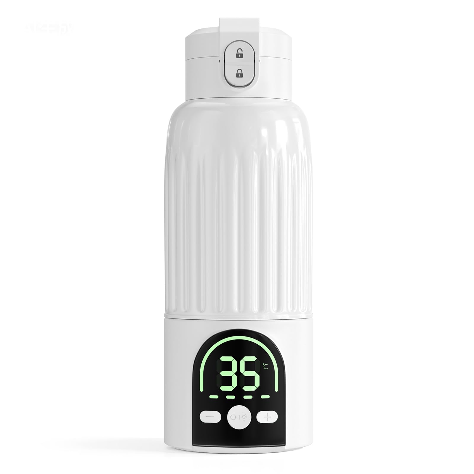 Scaldabiberon Portatile,Scaldabiberon Portatile Senza Fili per Latte Materno 500 ml,Riscaldamento Rapido e Controllo Preciso della Temperatura,Scaldalatte con Batteria e Caricabatterie