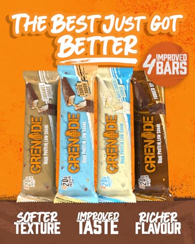 Grenade High Protein, Low Sugar Bar - White Chocolate Cookie, 12 x 60 g (Packaging May Vary) - Image 4