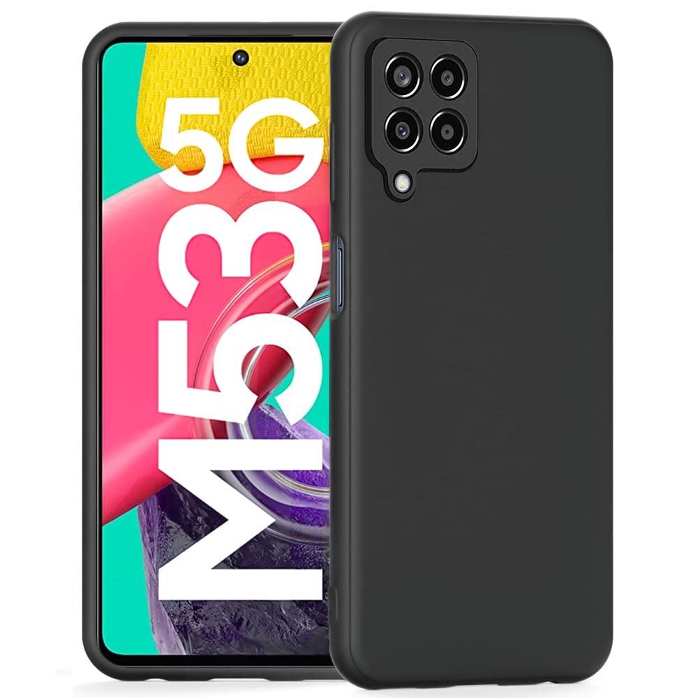 WOW IMAGINE Soft Rubberised Back Cover | Inner Velvet Fabric Lining | Full Device & Camera Protection Back Case for Samsung Galaxy M53 5G (Silicone | Matte Black) (B09ZPP5MXW) Amazon Price History, Amazon Price Tracker