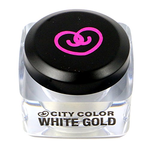 1PC City Color White Gold Eyeshadow 3 in 1 Illuminator, Shadow, Primer #E0003