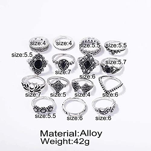 Ushiny - Anelli per nocche in argento e opale o