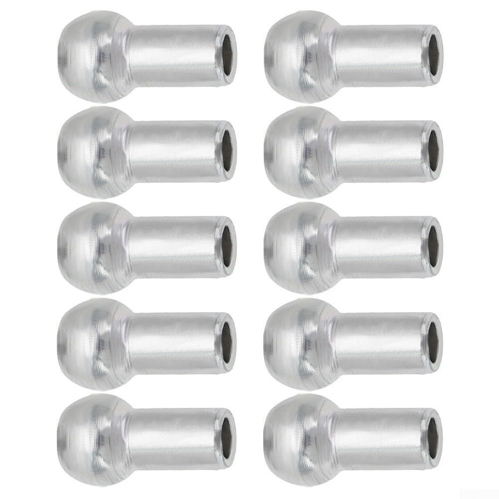 Terminales de bola de cable de repuesto para máquinas de polea de gimnasio de fitness, 10 piezas de junta de puerto de alambre de tapón de metal (11 x 4,5 x 19,5 mm)
