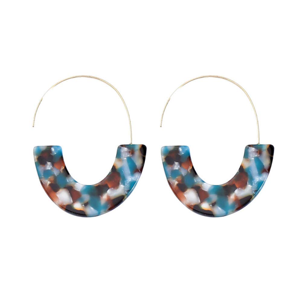 CYJERSHI Earrings Personality Creative U-Shaped Earrings Temperament Fashion Long Earrings Gift