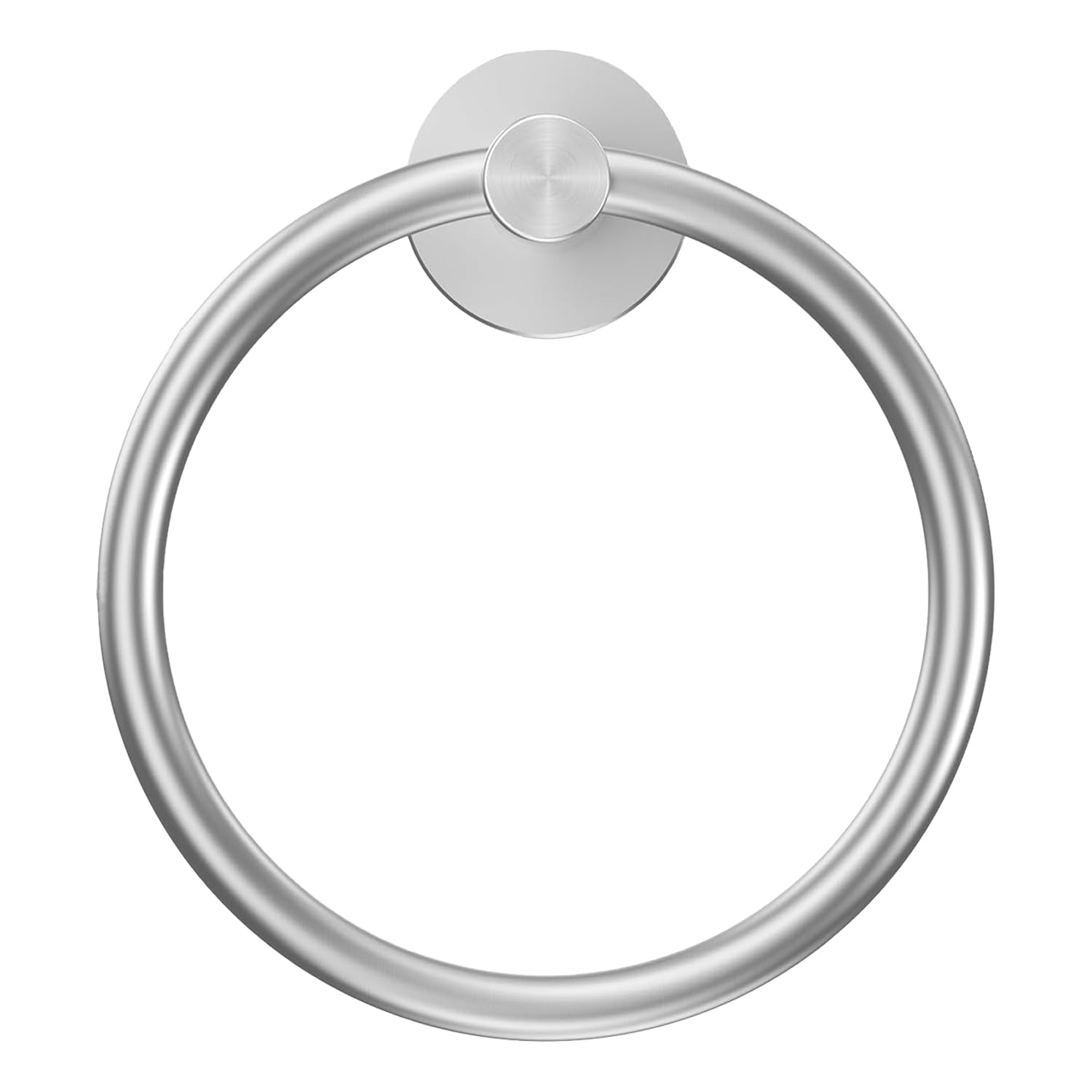Keaiduo Silver Ring Self Adhesive Towel Ring Stainless Steel Hand Towel Holder Rustproof Bathroom Sticky Towel Holder No Drilling Towel Ring For Bathroom Kitchen
