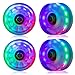 NONMON 4Pcs Ruote Luminose per Pattini a Rotelle Skateboard, 58mm 82A PU LED Lampeggianti Ruota Morbida con Cuscinetti, Ricambio Set per Pattinaggio Quad Skates Pattini a Doppia Fila - Multicolore