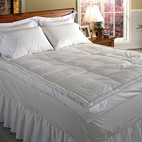 Blue Ridge Home Fashions Luxury 5" Down Pillowtop Featherbed, Full, White