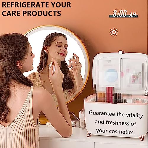 Mini refrigerador, refrigerador portátil de belleza, enfriador de cosméticos para automóvil, congelador de leche materna de insulina de escritorio, conexión inalámbrica con teléfono móvil