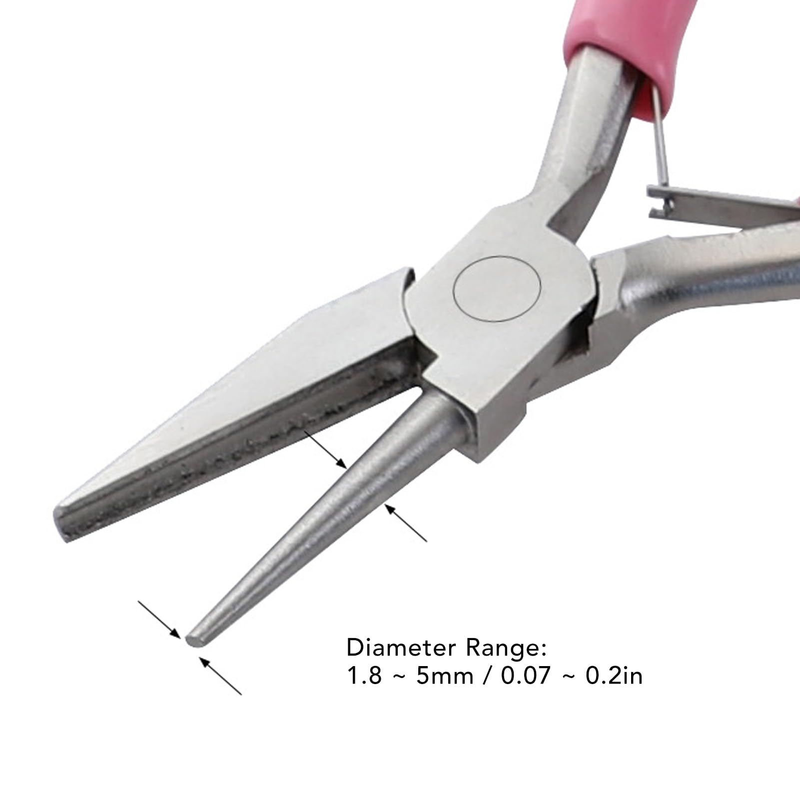 OVAQUIXI Jewellery Making Pliers, Carbon Steel, Half Round Half Groove, Wire Winding Tool, 12.7 cm - Image 3