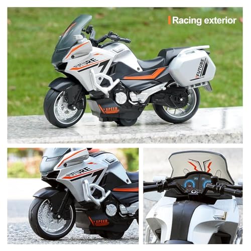 Image of Police Motorcycle Toy - Pull Back Motorcycle Toys, Tiny Gift with Music Lighting, Latte Motorcycles Toy for Kids Boys Age 3-8 Year Old [Multicolor] (Future-Multicolor)