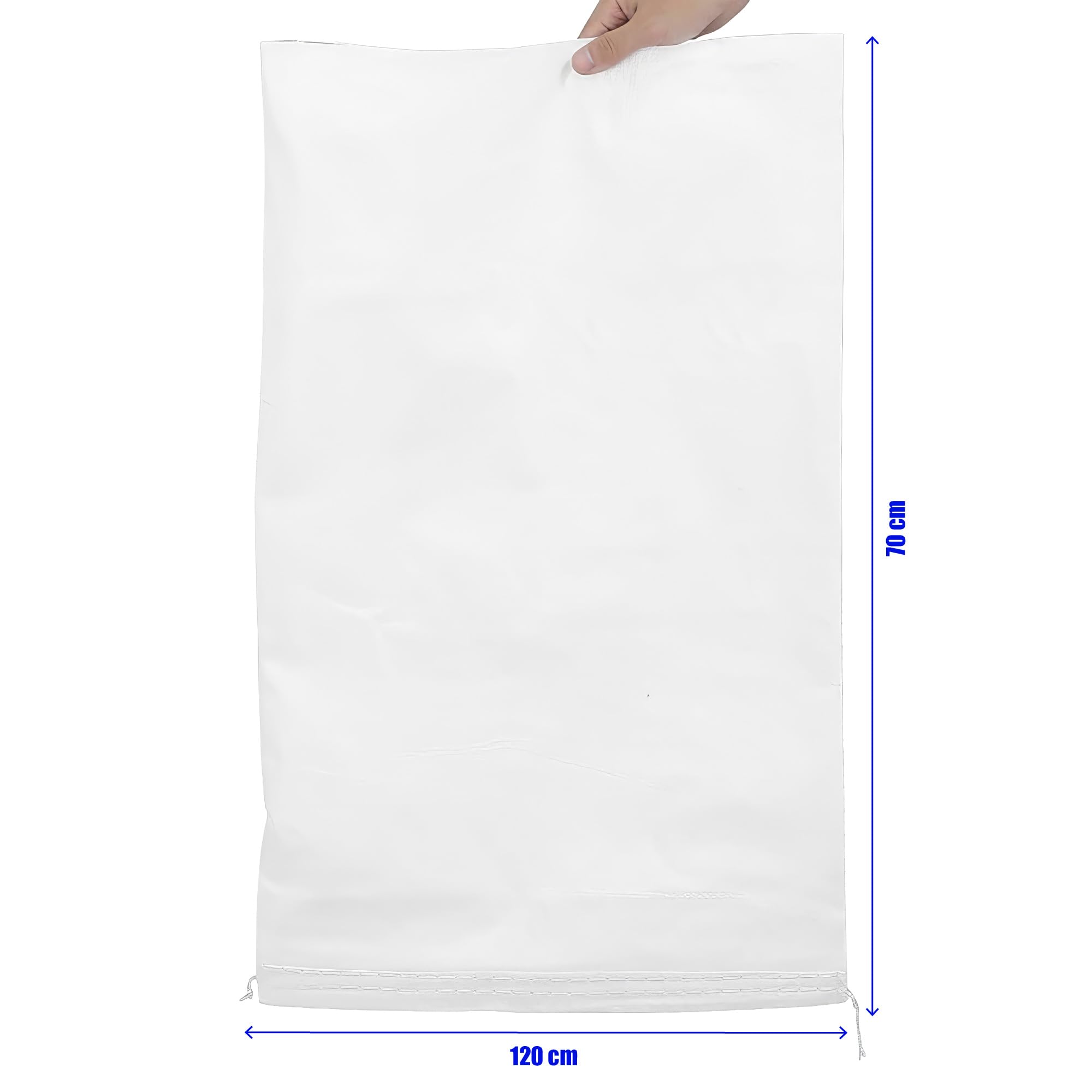 IlGruppone 25 Pezzi Sacchi Raccolta Multiuso in Rafia PP Sacco Sabbia Antiallagamento Macerie Foglie Olive Giardinaggio - 70x120 Cm