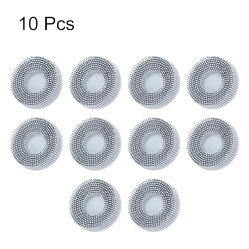 Image of HARFINGTON 10pcs Bristle Disc 3 inch 120 Grit Abrasive Brush Deburring Electric Disc Brush with Quick Change Lock Abrasive Coating Removal Disc for Metal, White
