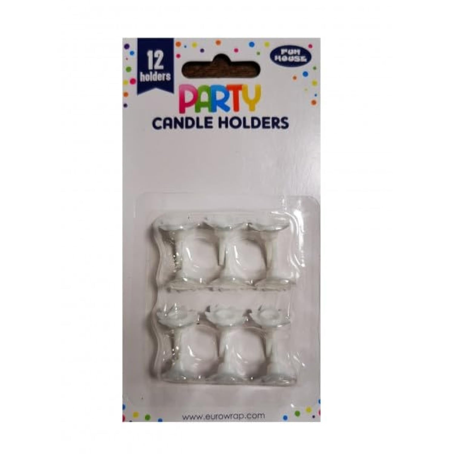 Fun House Candle Holders, White, 20853-Chc