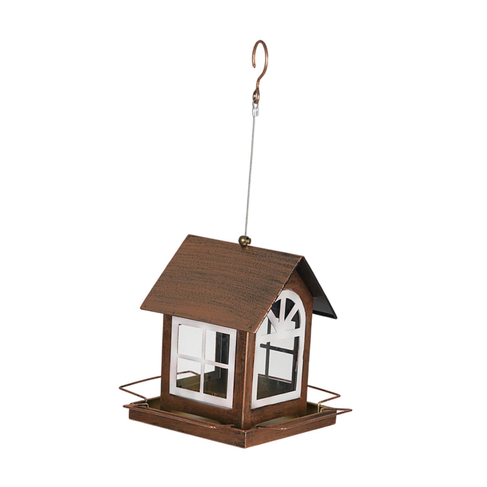 Sharplace Mangiatoia per Uccelli sospesa, mangiatoia per Colibrì, a Forma di casetta, Decorativa, con Gancio, Resistente alle intemperie per la Decorazione del