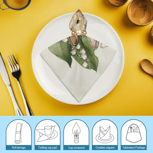 Servilletas de Tela Blancas Cuadradas Pack x6 miniatura 7