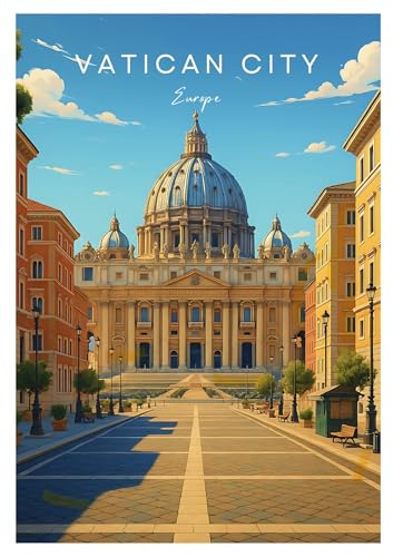 Générique Affiche murale deco - voyage - Vatican, Saint-Pierre, Europe - art moderne, cadeau, poster, impression, illustration- JLprint
