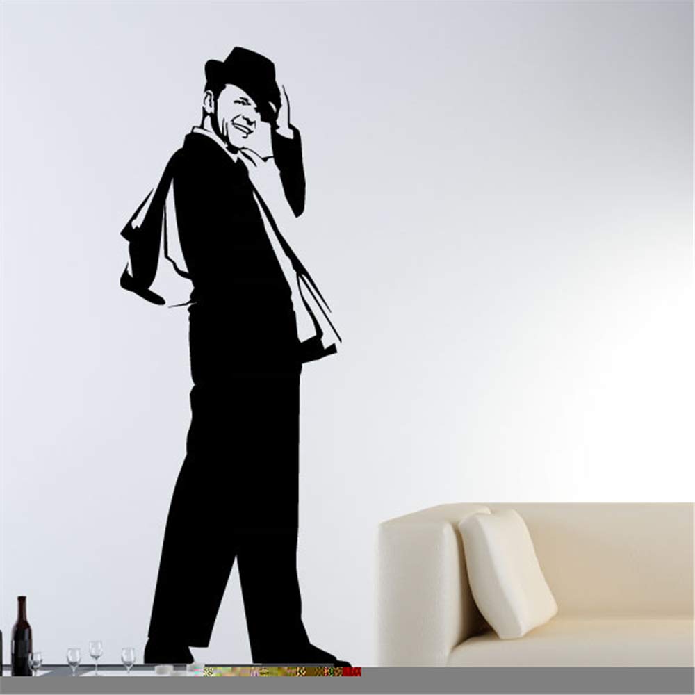 paecui Vinyl Peel and Stick Mural Removable Wall Decals Wall Sticker Portrait of Frank Sinatra for Living Room Bedroom Wall Sticker