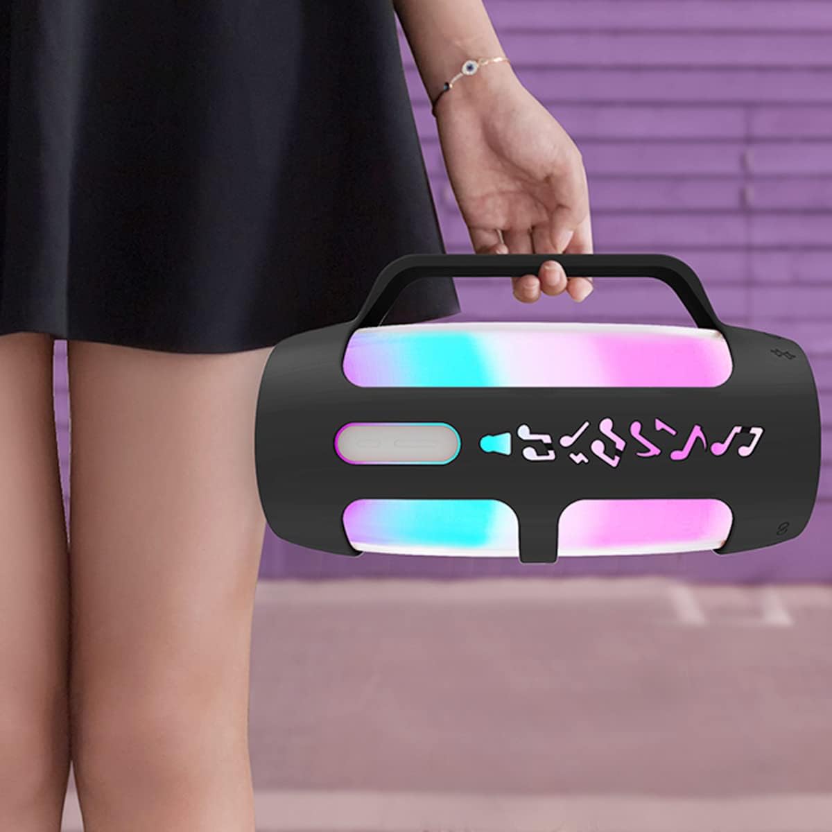 Silicone Case Compatible with Pulse 4 Speaker,Pulse 4 Speaker Portable Protective Carry Case Cover (Black) - Image 3