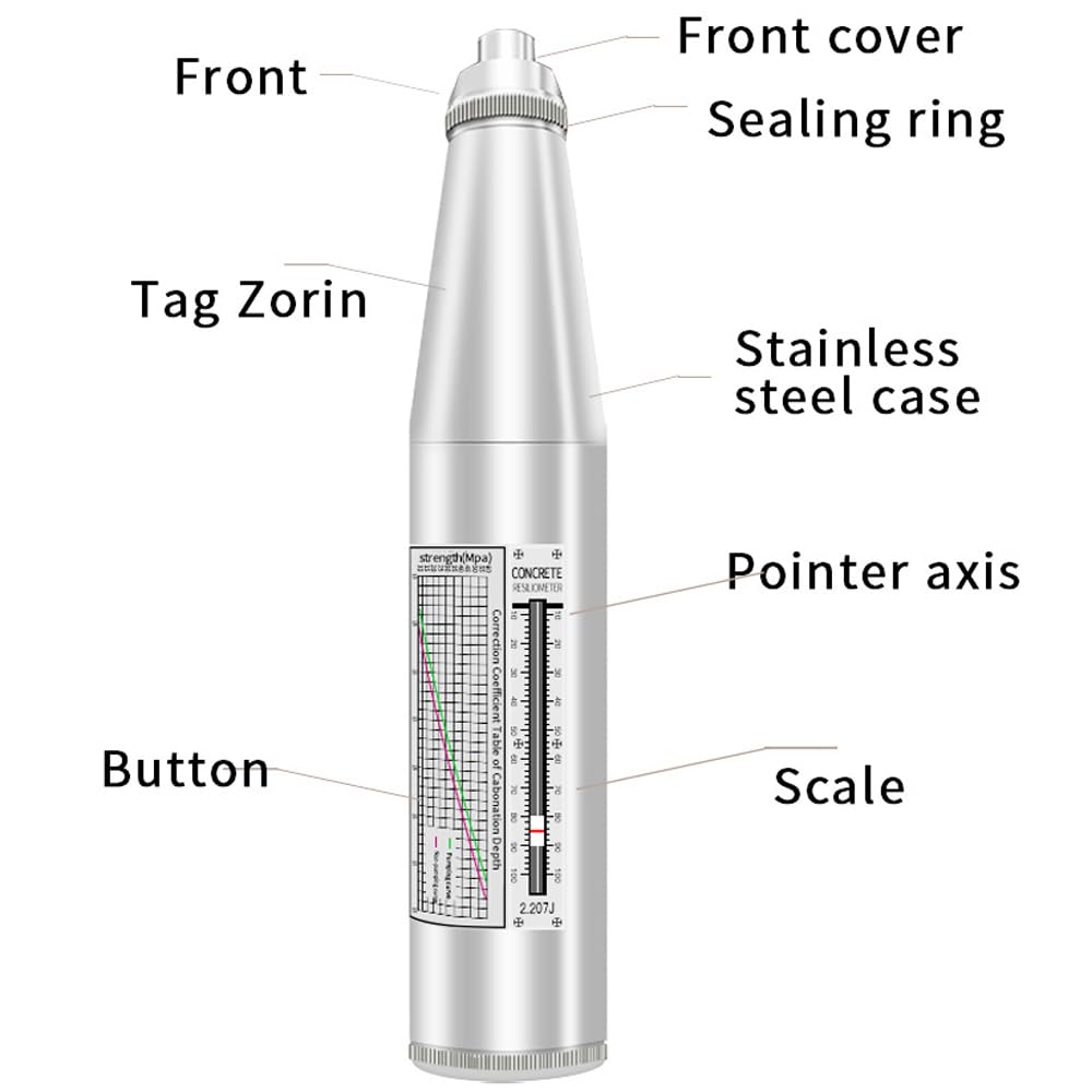 Concrete Rebound Hammer, Concrete Hammer Tester 10-60Mpa for Construction and Engineering Industries