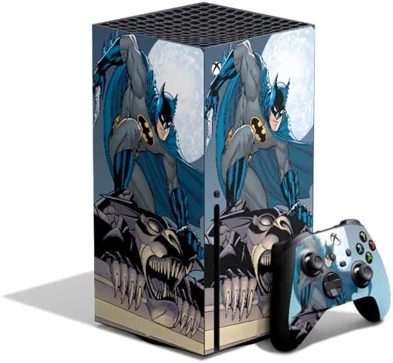 Skinit Decal Gaming Skin Compatible with Xbox Series X Bundle - Officially Licensed DC Comics Batman in The Sky Design
