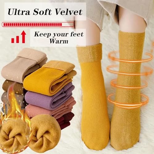 Janemore Socks, Fleececozy - Ultra Soft Velvet Slim Thermal Socks, Fleece Cozy Socks for Women, Slim Winter Warm Stockings2