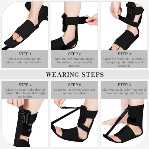 Exhood ZUTUO-5-1-BLACK Upgraded Plantar Fasciitis Night Splint thumb #4