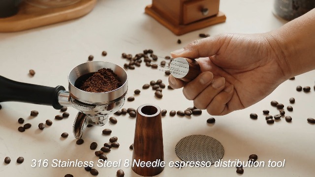Set di Tamper per Caffè da 51 mm, Kit di Accessori per Espresso con Brocca per Schiumare, Strumento per Manomissione Caffè, Agitatore per Caffè, Penna