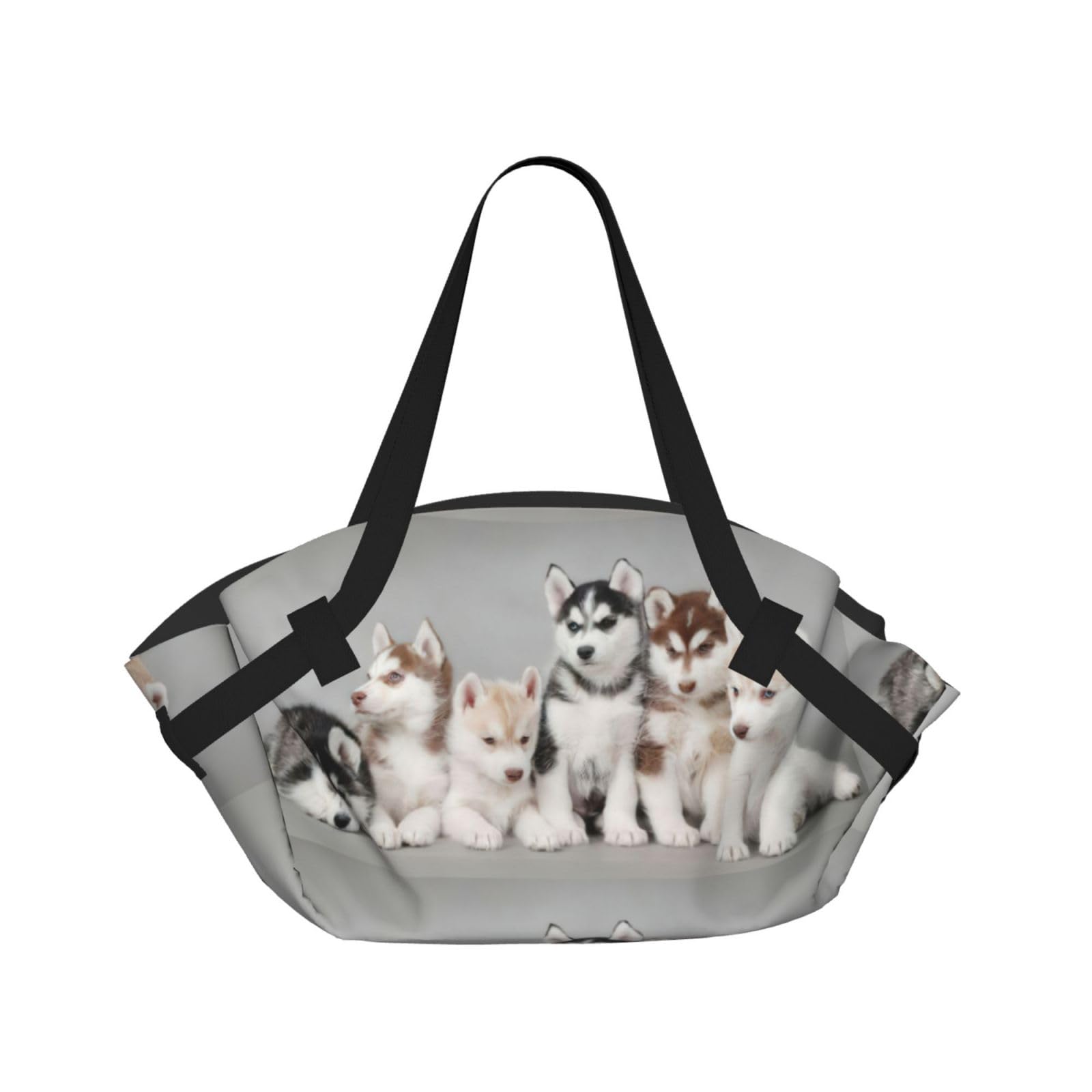 WYCZHY Lovely dogs Printed Foldable Round Picnic Blanket Converts to Carry Bag, 37in Mat for Camping Date Night