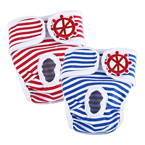 Namsan Hundewindeln 2 Stück Waschbare Schutzhose Läufigkeitshose Cover