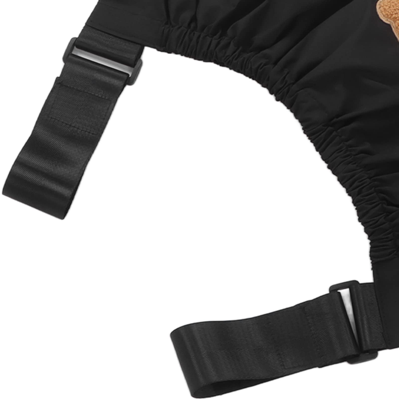 Borsa per Passeggino Impermeabile Resistente Allo Strappo Simpatico Organizer per Passeggino con Motivo a Orso Riutilizzabile per Caricabatterie per Cellulare (Nero)