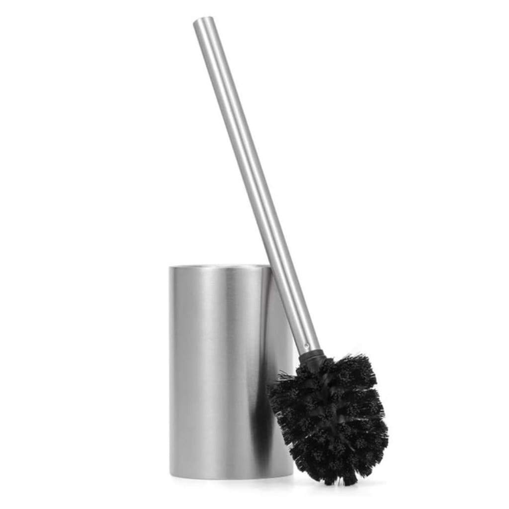 Brosse WC et support - Brosse WC en acier inoxydable - Brosse WC ergonomique - Pour salle de bain et WC