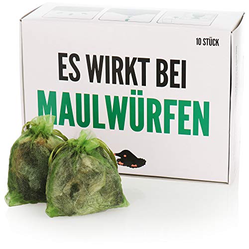 com-four® 10x Wühlmausschreck, tierfreundliche Wühlmausabwehr, unschädliches Fernhaltemittel aus Hundehaaren, Haustierabwehr & Wildtierabwehr