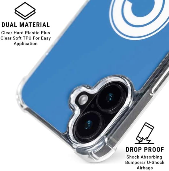 Skinit Clear Phone Case Compatible with iPhone 16 - Officially Licensed Dragon Ball Z Capsule Corp Design