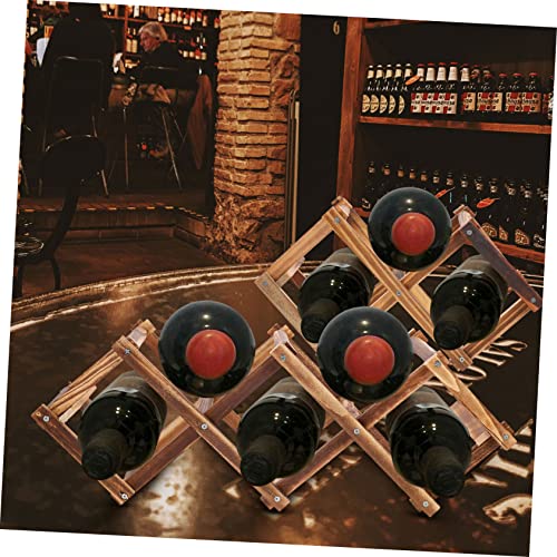2pcs Estante Plegable para Botellas de Vino miniatura 3