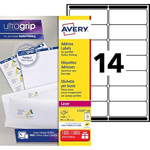 Avery Customisable Address Mailing Labels, 1400 Pack Cover