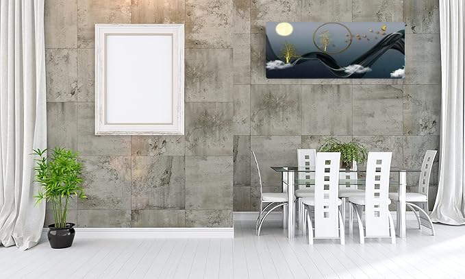 Image of Polyester Printed Air Conditioning Dust Cover Folding Designer Ac Cover For Indoor Split Ac 1.5 Ton (97X 31X 21 Cm ) (Moonlight)