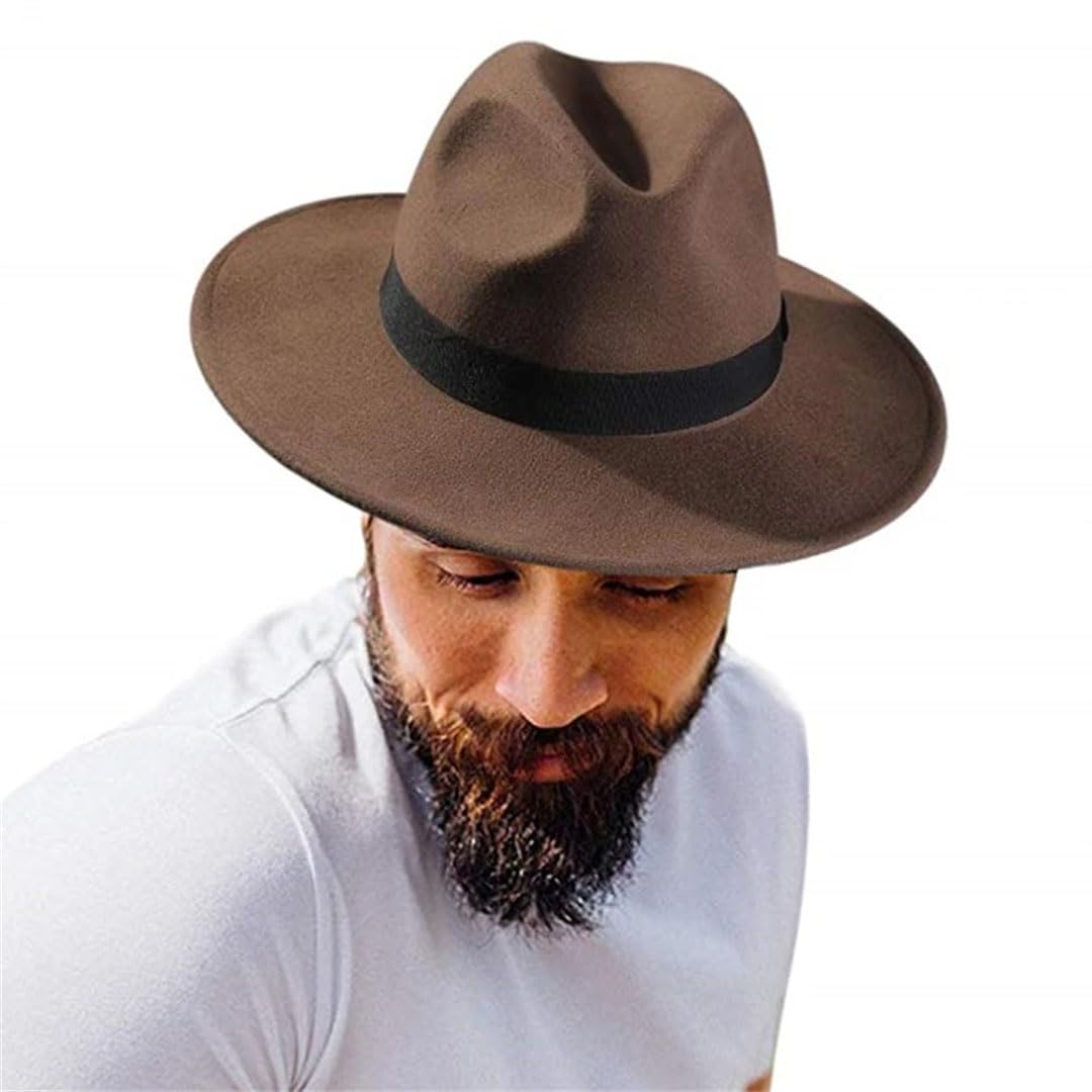 Cappello Fedora In Lana Per Donna Uomo Cappello Fedora Vintage A Tesa Larga In Feltro Cappello Per Coppia Jazz